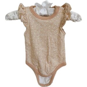 Jamie Kay Organic Cotton Frill Singlet Bodysuit - Meadow Floral